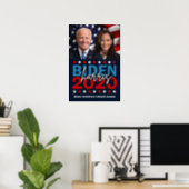 Biden Harris 2020 Election Patriotic Flag Photo Poster (Home Office)