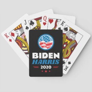 Biden Harris 2020 Flag Seal Black Playing Cards