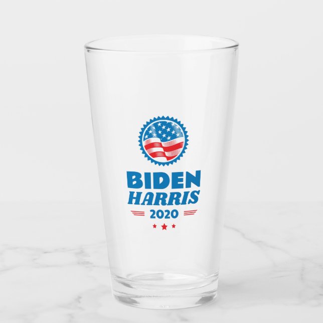 Biden Harris 2020 Flag Seal Glass (Front)