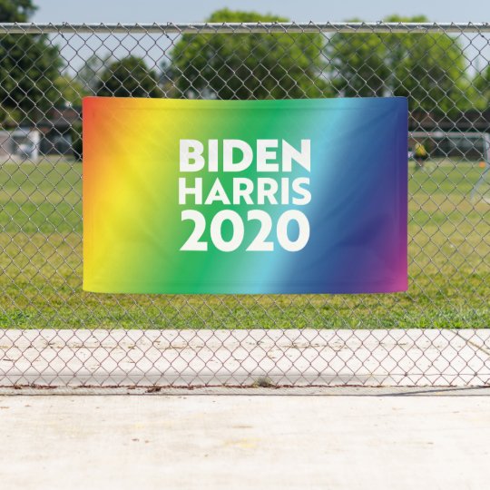 Biden Harris 2020 lgbtq pride rainbow colors Banner ...