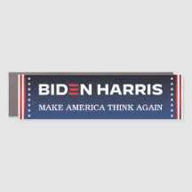 Biden Harris 2020 Make America Think Again Bumper