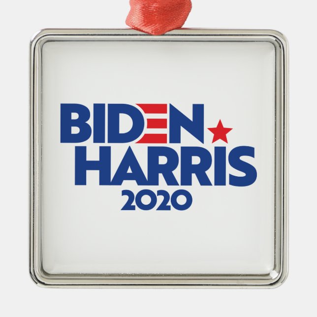 Biden Harris 2020 Metal Ornament (Front)