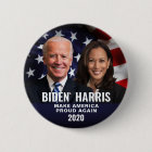 Biden Harris 2020 Patriotic Flag Photo Button