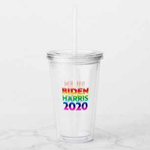 "Biden Harris 2020" pride lgbtq lgbt rainbow colou Acrylic Tumbler