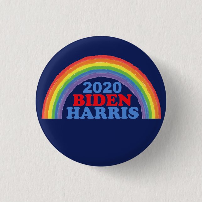 Biden Harris 2020 Rainbow Button (Front)