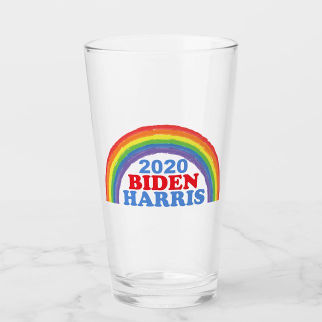 Biden Harris 2020 Rainbow Glass (Front)