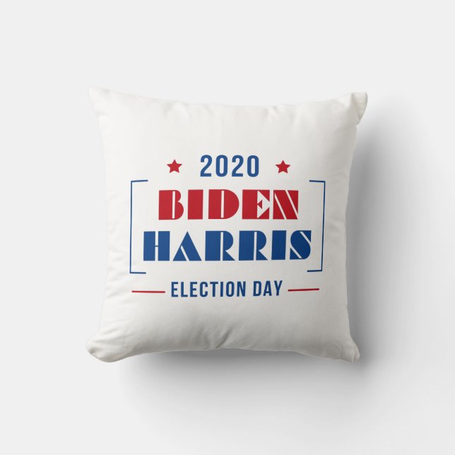 Biden Harris 2020 Throw Pillow (Front)