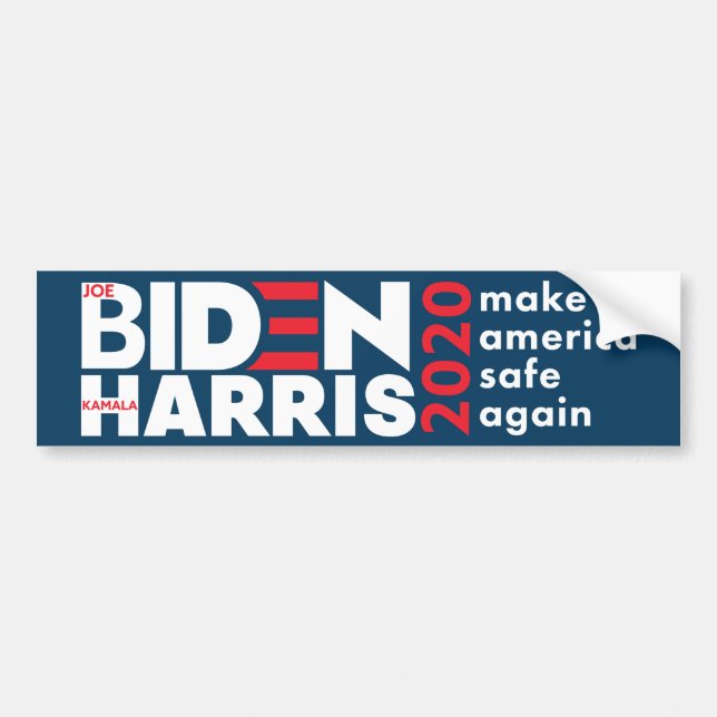 Biden / Harris 2020 U.S. Election Campaign Vinyl Bumper Sticker (Front)