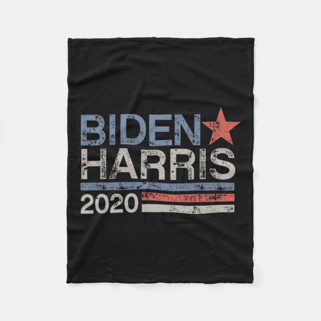 Biden Harris 2020 Vintage Distressed Design  Fleece Blanket (Front)