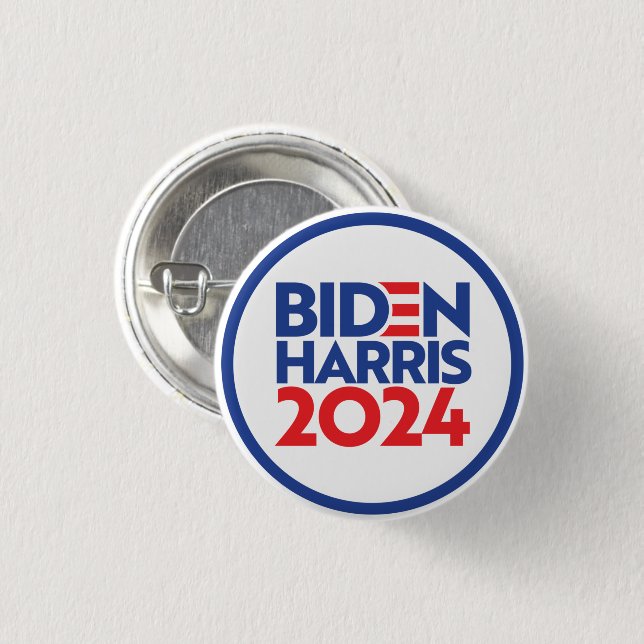 Biden Harris 2024 1 Inch Round Button (Front & Back)