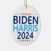 Biden Harris 2024 for President US Election Ceramic Ornament (Right)