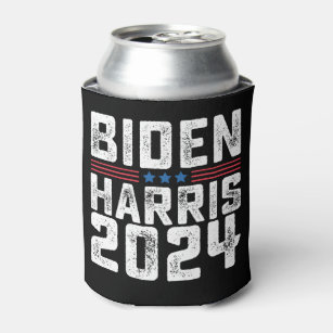 Biden Harris 2024 For President Vintage Can Cooler