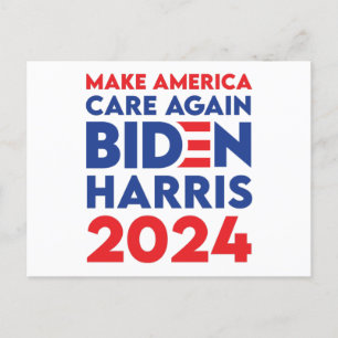 Biden / Harris - 2024 - Make America Care Again Postcard