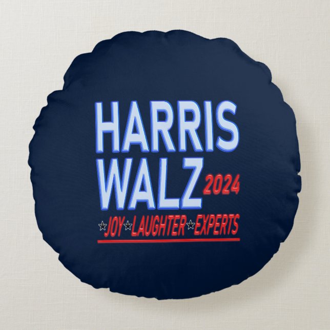 Biden Harris 2024 Presidential Election Round Pill Pillow (Front)