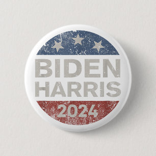 Biden Harris 2024 Retro Vintage 2 Inch Round Button