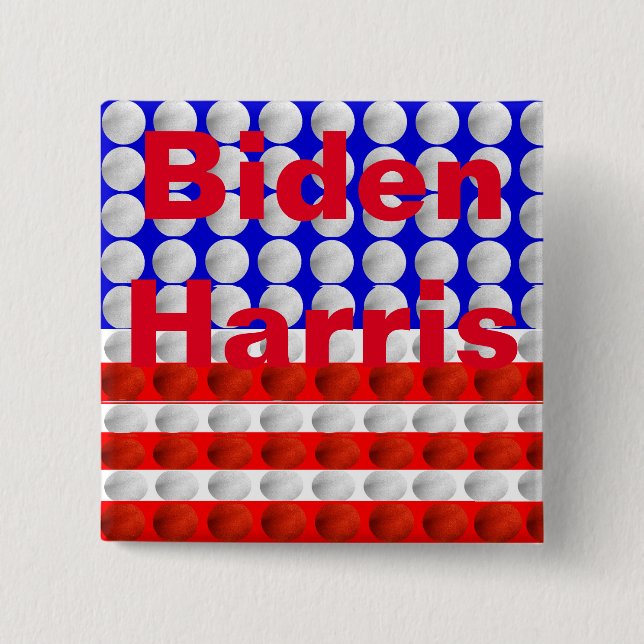 Biden-Harris 2 Inch Square Button (Front)