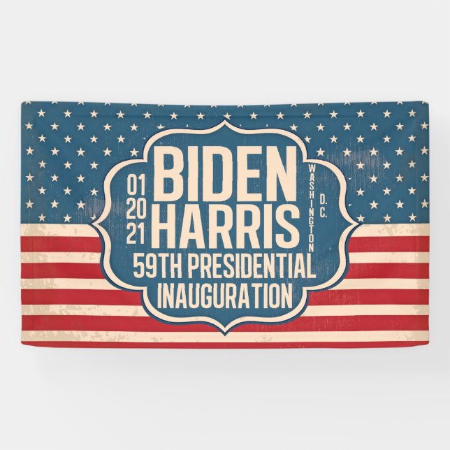Biden Harris 59th Inauguration Commemorative Banner (Horizontal)
