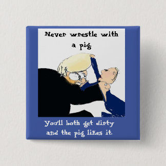 Biden Harris Anti Trump Debate Political Humour 2 Inch Square Button