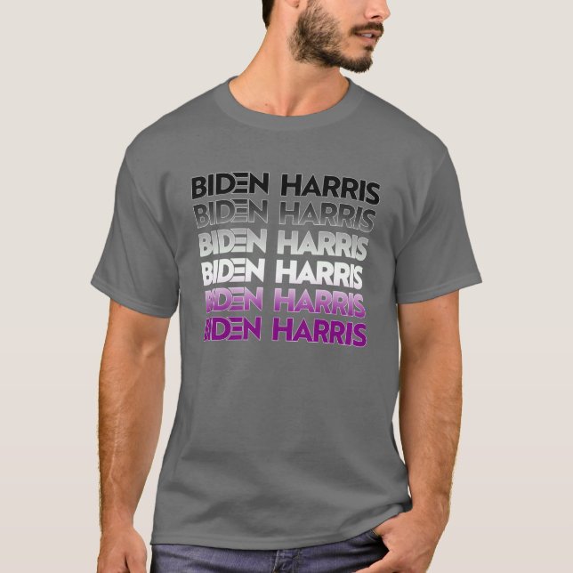 Biden Harris Asexual Pride T-Shirt (Front)