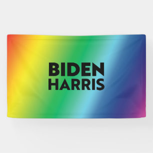 Biden Harris black lgbtq lgbt pride rainbow colour Banner