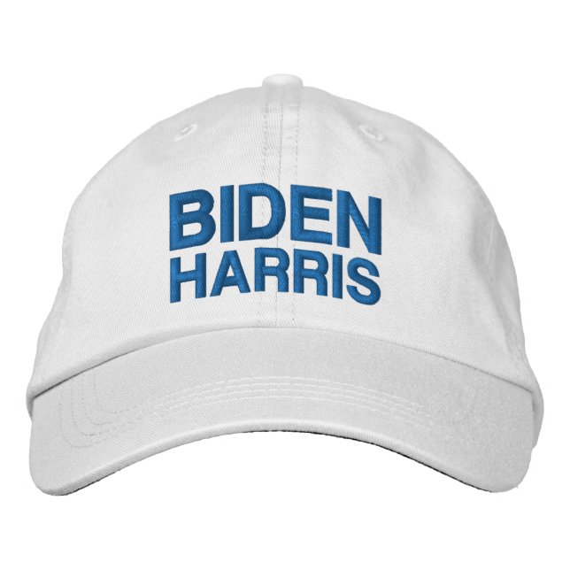 Biden Harris blue and white Embroidered Hat (Front)