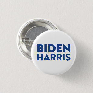 "Biden Harris" blue letters - 1 Inch Round Button