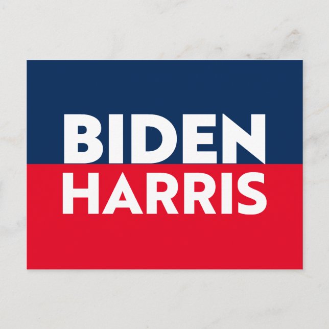 "Biden Harris" blue red white Postcard (Front)