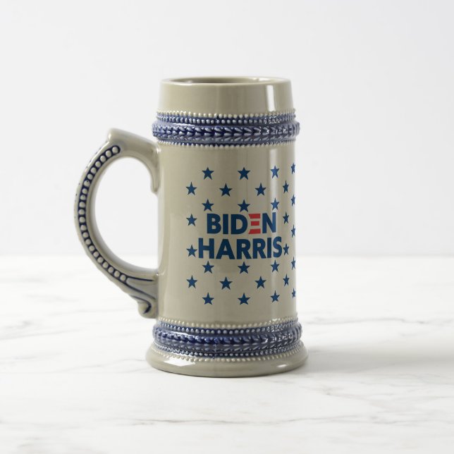 Biden / Harris Blue Stars Pattern Beer Stein (Left)