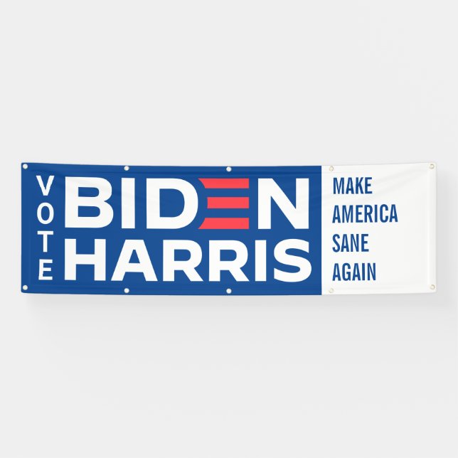 Biden Harris Custom Caption President Election Banner (Horizontal)