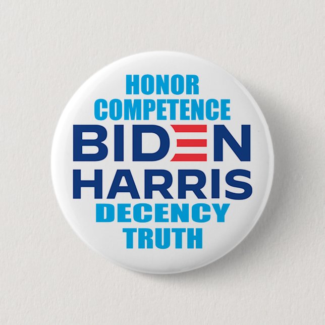 Biden Harris Honour 2 Inch Round Button (Front)