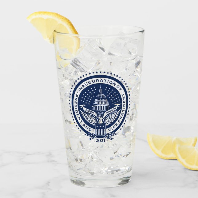 Biden Harris Inaugural Logo Inauguration Day 2021 Glass (Front Ice)