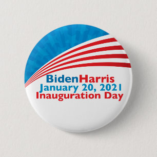 Biden Harris Inauguration Day American Flag 2 Inch Round Button