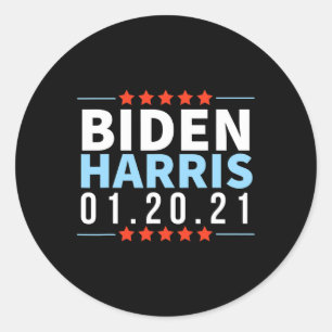 Biden Harris January 2021 Election Victory Inaugur Classic Round Sticker