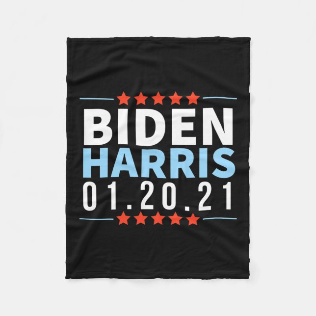 Biden Harris January 2021 Election Victory Inaugur Fleece Blanket (Front)