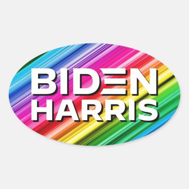 BIDEN HARRIS OVAL STICKER (Front)