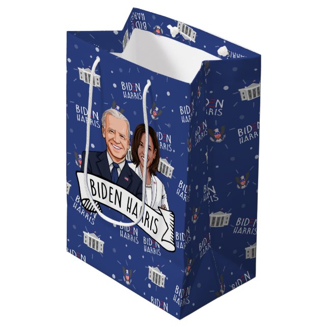 Biden Harris Party  Medium Gift Bag (Front Angled)