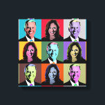 Biden Harris Pop Art (Neon) Canvas Print<br><div class="desc">Political Pop Art Gear and Political Gifts from PolitiClothes.com & PolitiCardz.com Find the Most Unique Election and Political Gifts Including: Political T-shirts, Political Bumper Stickers, Political Buttons, Political Posters, Political Pins, Political Cards, Political Mugs, Political Posters, Political Signs and More! Political Art & Gear: http://www.PolitiClothes.com Political Cards & Gifts: http://www.PolitiCardz.com...</div>