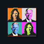 Biden Harris Pop Art (Orange, Grey, Blue, Pink) Canvas Print<br><div class="desc">Political Pop Art Gear and Political Gifts from PolitiClothes.com & PolitiCardz.com Find the Most Unique Election and Political Gifts Including: Political T-shirts, Political Bumper Stickers, Political Buttons, Political Posters, Political Pins, Political Cards, Political Mugs, Political Posters, Political Signs and More! Political Art & Gear: http://www.PolitiClothes.com Political Cards & Gifts: http://www.PolitiCardz.com...</div>