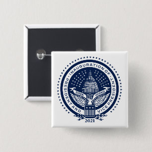 Biden Harris President Inaugural Logo Inauguration 2 Inch Square Button