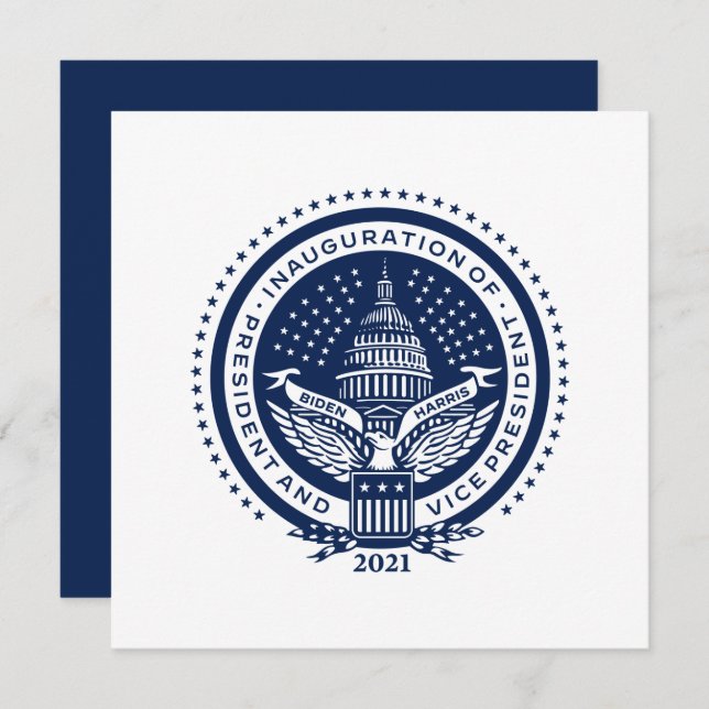Biden Harris President Inaugural Logo Inauguration Invitation (Front/Back)