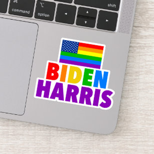 Biden Harris Rainbow American Flag Laptop