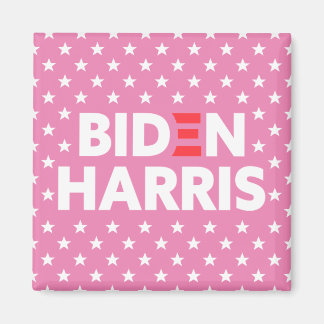 Biden / Harris Stars Pattern Pink Magnet