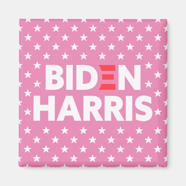 Biden / Harris Stars Pattern Pink Magnet (Front)