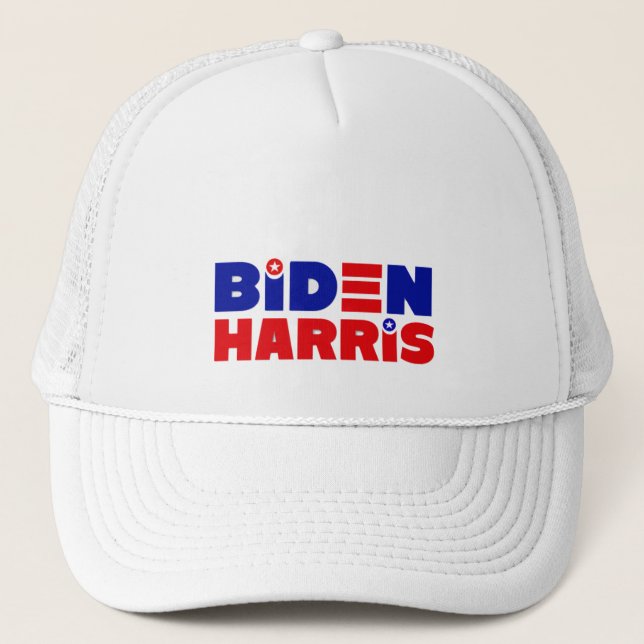 BIDEN / HARRIS Trucker Hat - WHITE (Front)