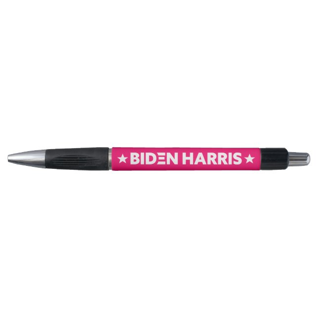 Biden Harris White Stars Red Pink Custom Colour Pen (Front)