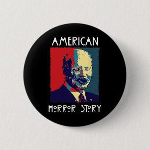 Biden Horror American Zombie Story Halloween Retro 2 Inch Round Button