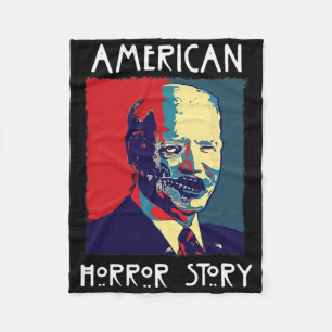 Biden Horror American Zombie Story Halloween Retro Fleece Blanket