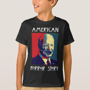Biden Horror American Zombie Story Halloween Retro T-Shirt