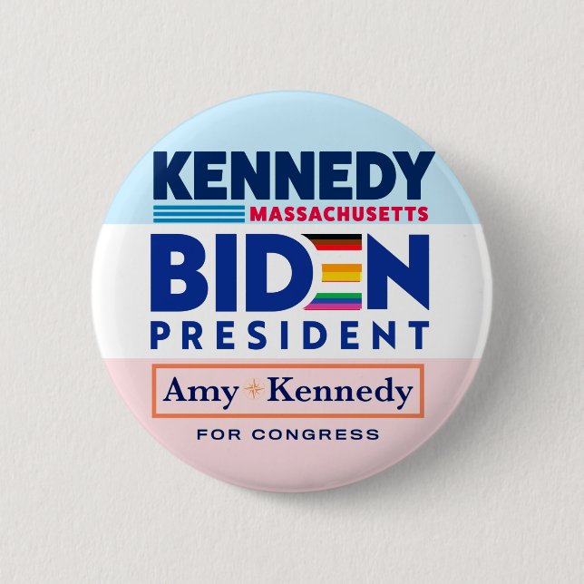 Biden -- Kennedy Coattails 2 Inch Round Button (Front)