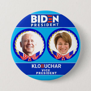 Biden/Klobuchar 2020 3 Inch Round Button